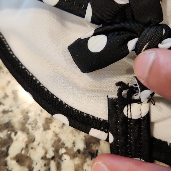 Small Polka Dot Bikini Halter Top with slight defect as provided picture - Picture 3 of 3